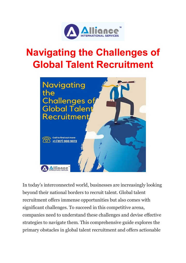 navigating the challenges of global talent n.w