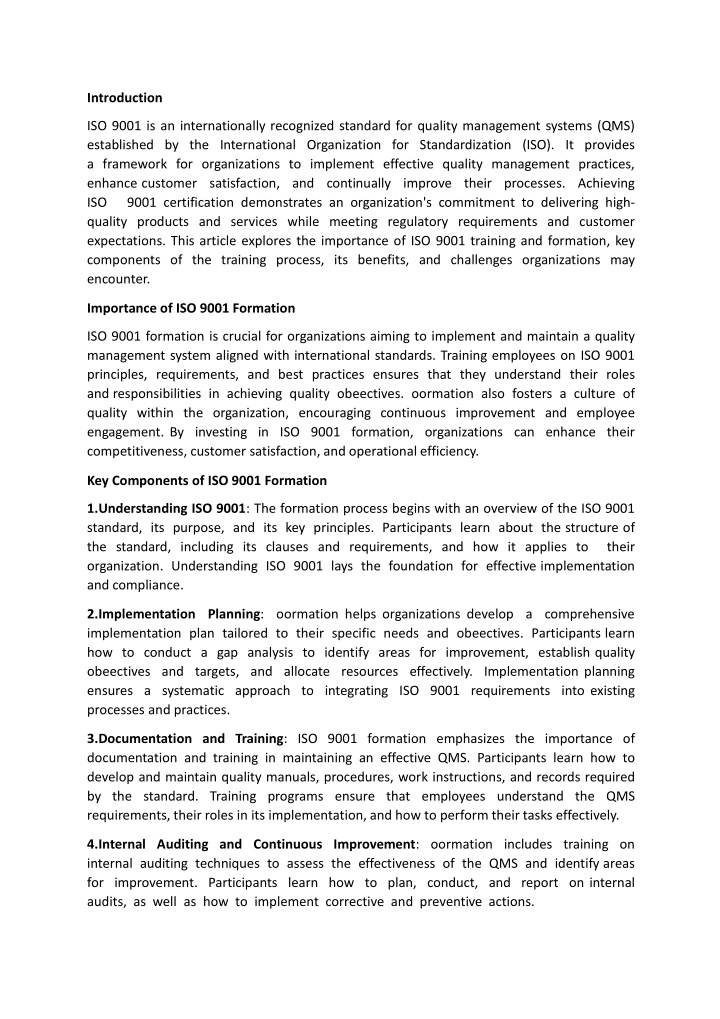 formation iso 9001