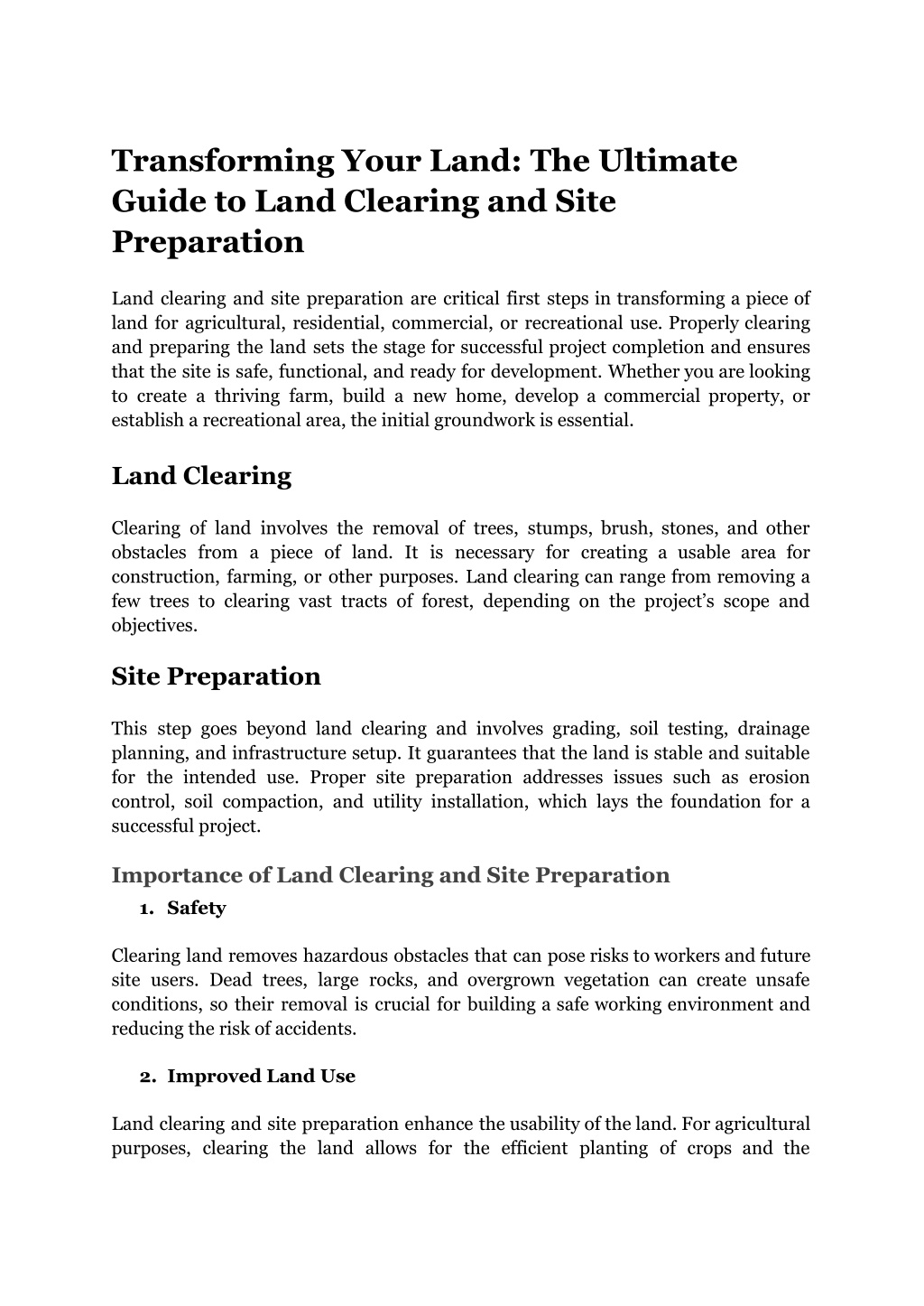 transforming your land the ultimate guide to land l.w