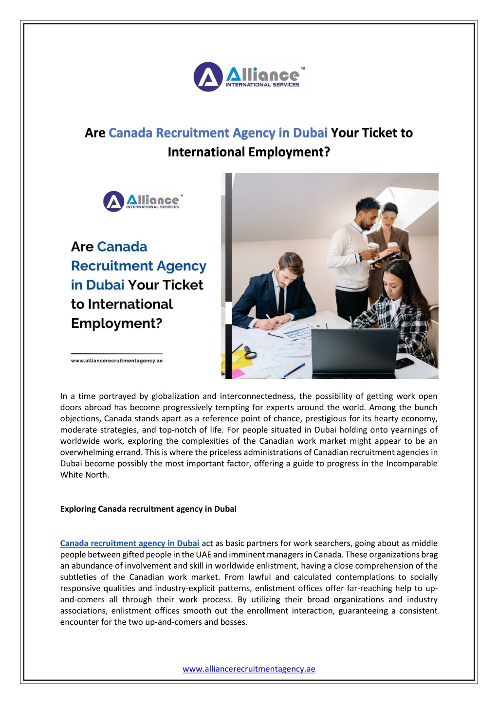 are canada recruitment agency in dubai your l.w