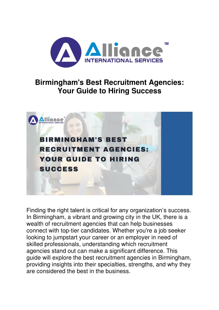 birmingham s best recruitment agencies your guide n.w