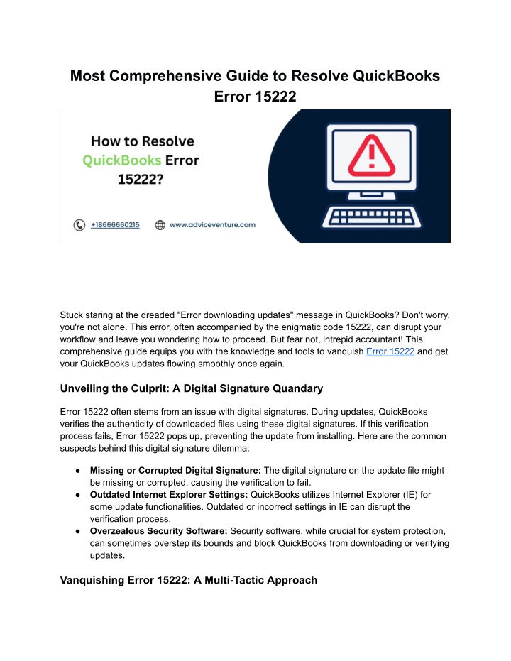 most comprehensive guide to resolve quickbooks n.w