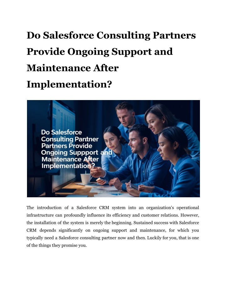do salesforce consulting partners n.w