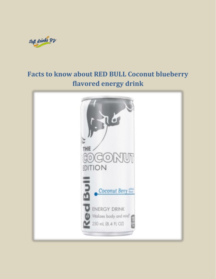 facts to know about red bull coconut blueberry n.w