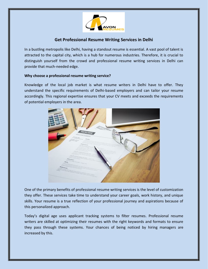 get professional resume writing services in delhi n.w