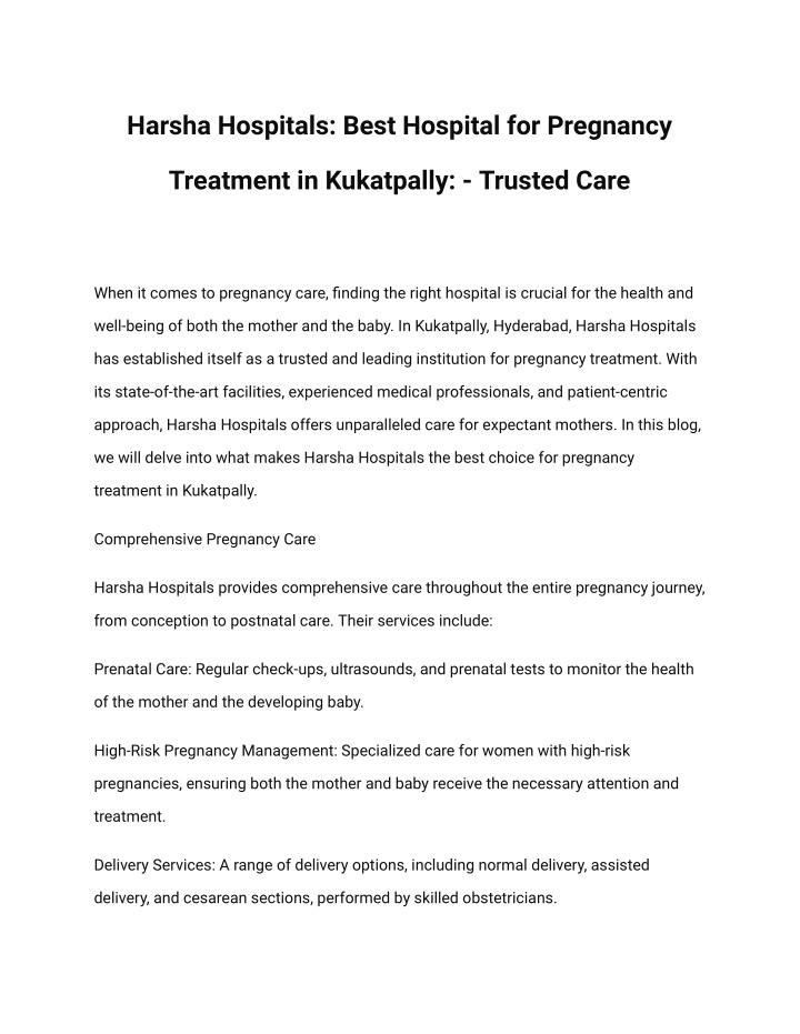 harsha hospitals best hospital for pregnancy n.w