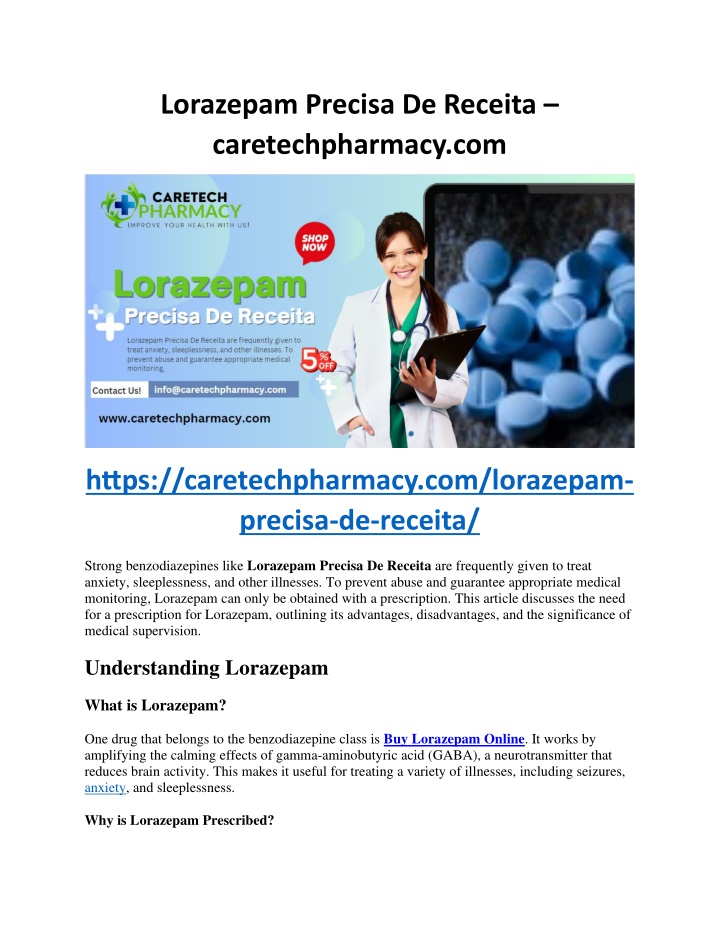 lorazepam precisa de receita caretechpharmacy com n.w