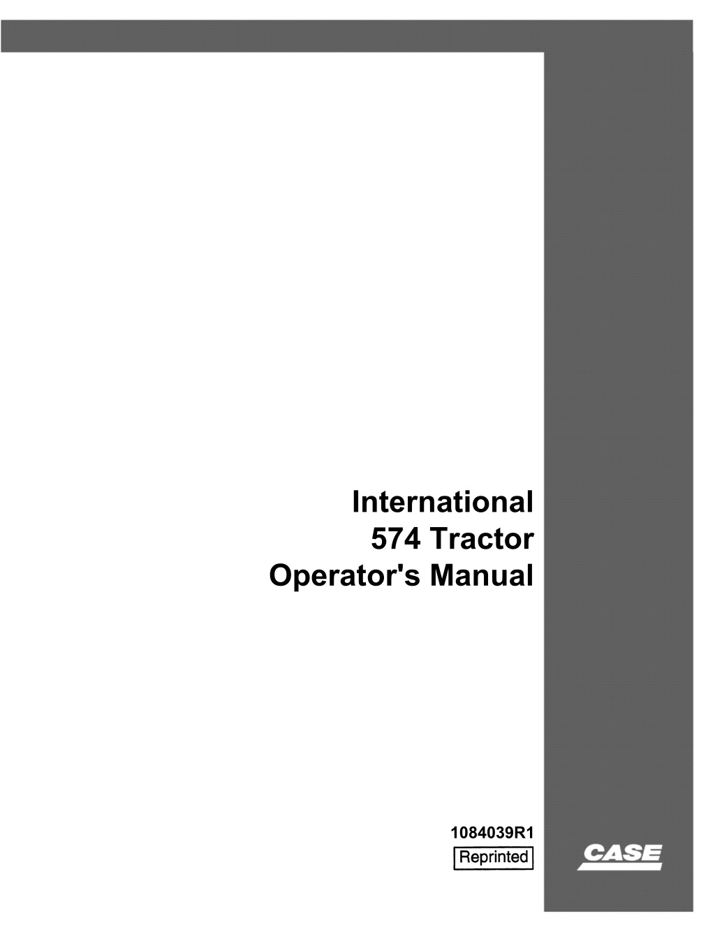 international 574 tractor operator s manual l.w