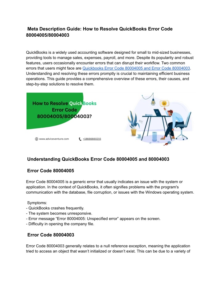 meta description guide how to resolve quickbooks n.w