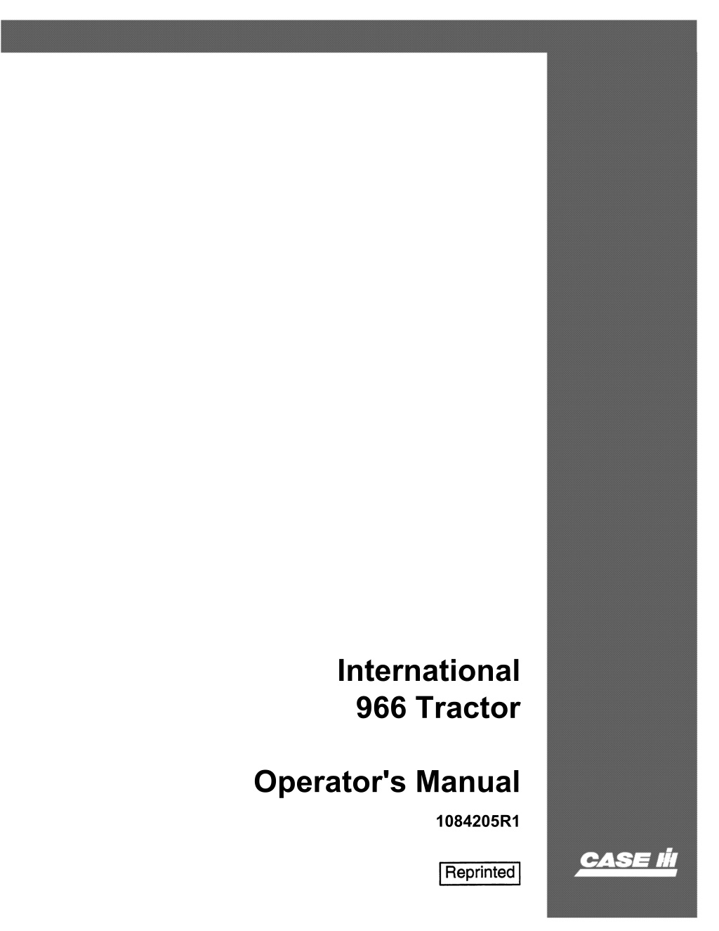 international 966 tractor l.w