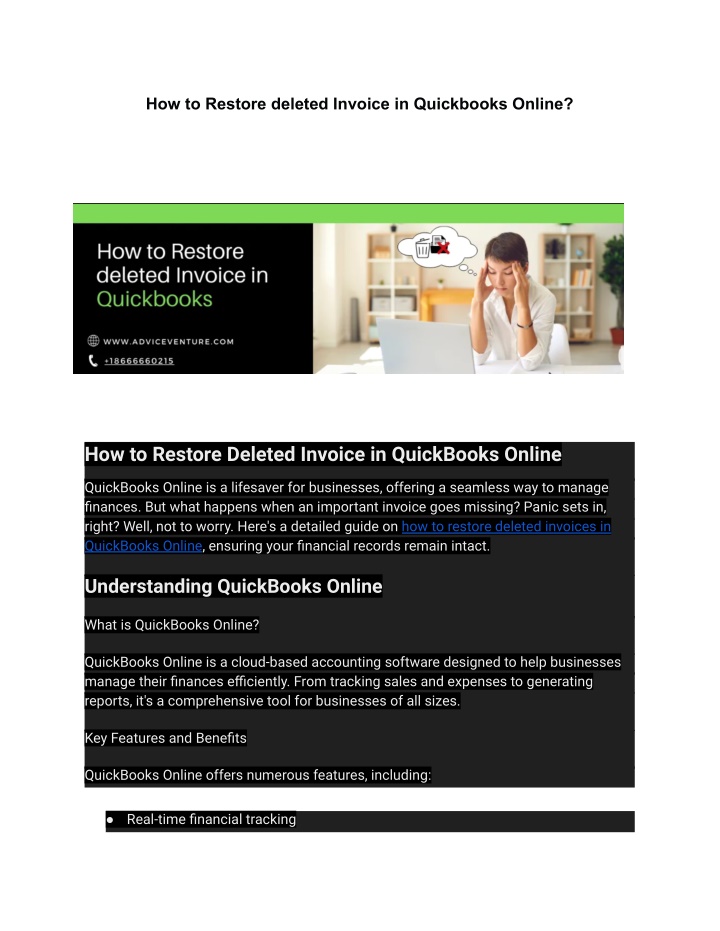 how to restore deleted invoice in quickbooks n.w