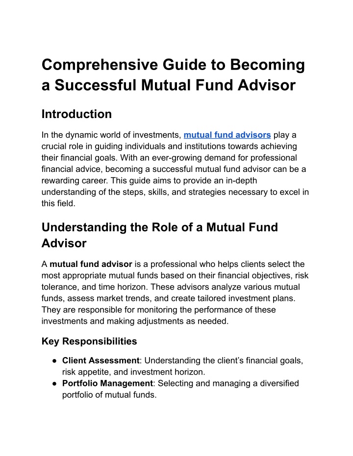 comprehensive guide to becoming a successful n.w