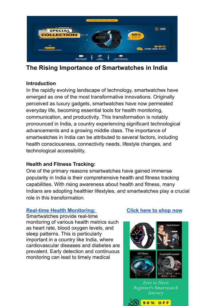the rising importance of smartwatches in india n.w