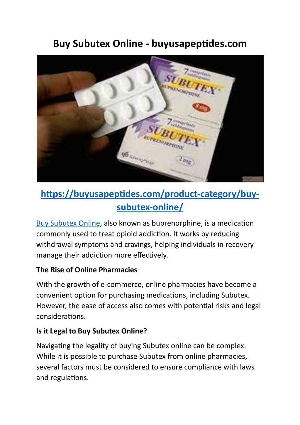 buy subutex online buyusapeptides com l.w