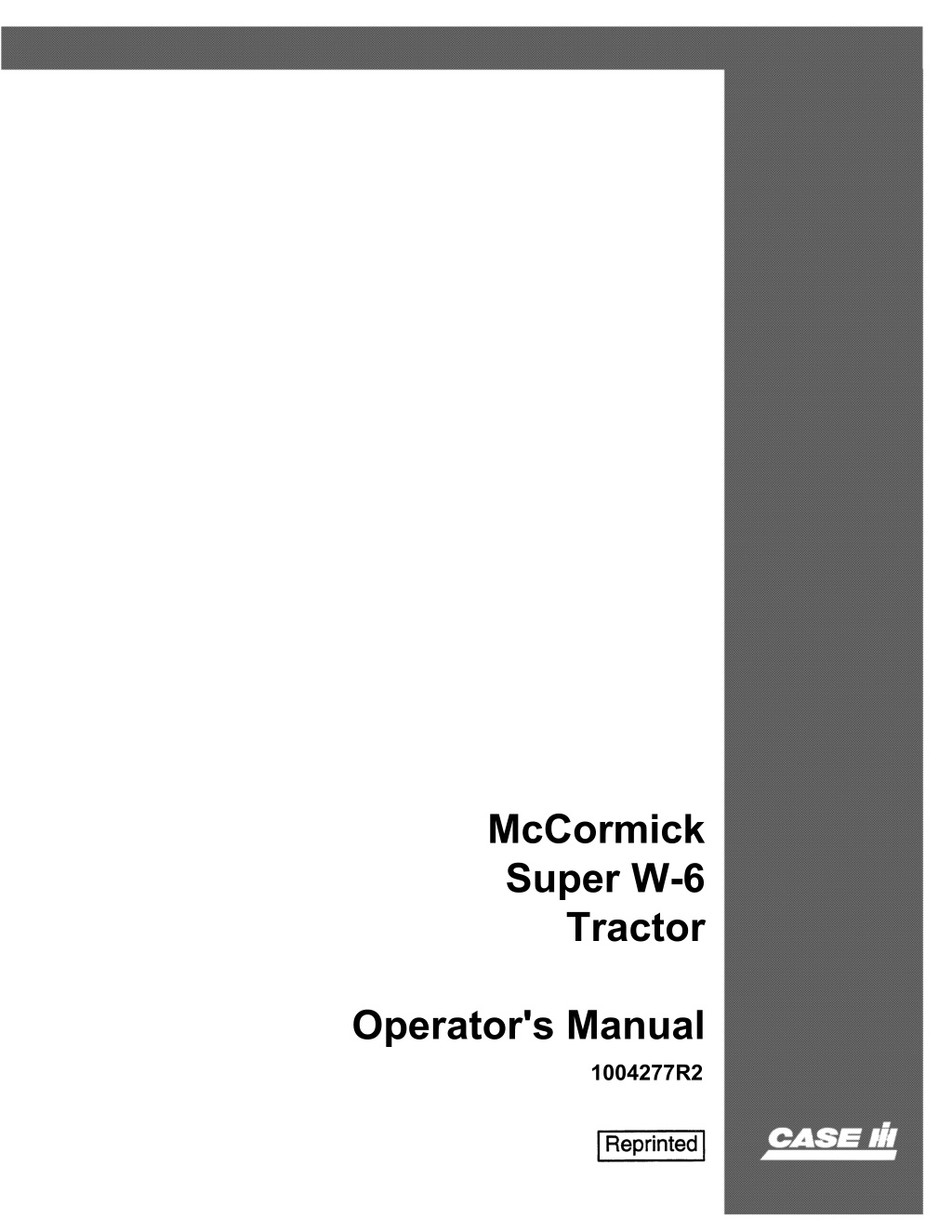 mccormick super w 6 tractor l.w