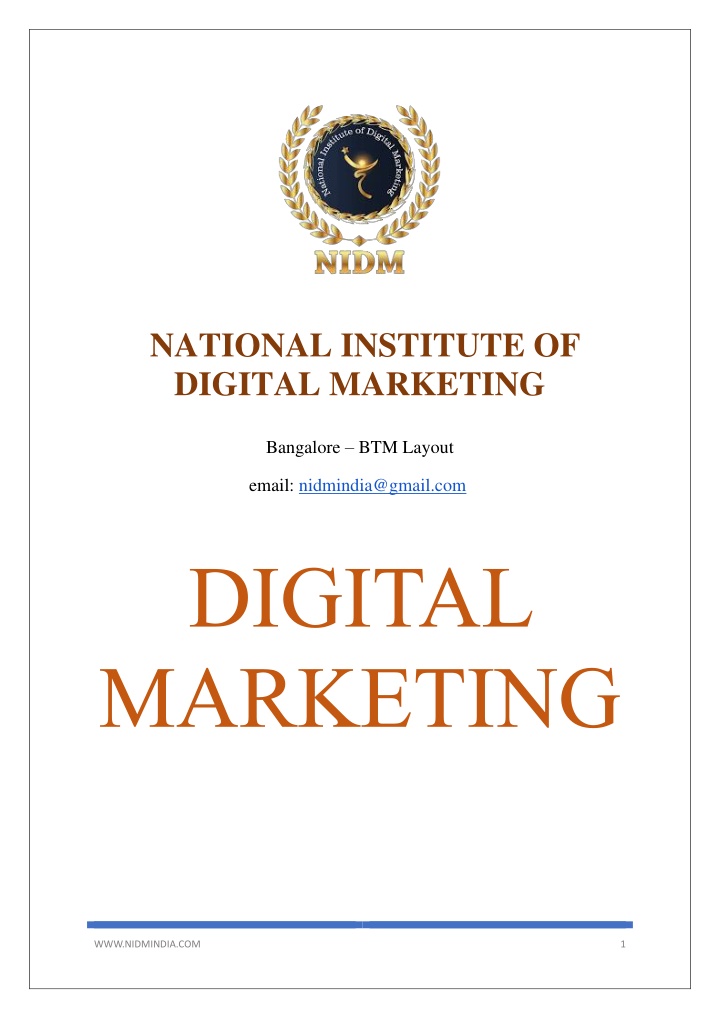 national institute of digital marketing n.w