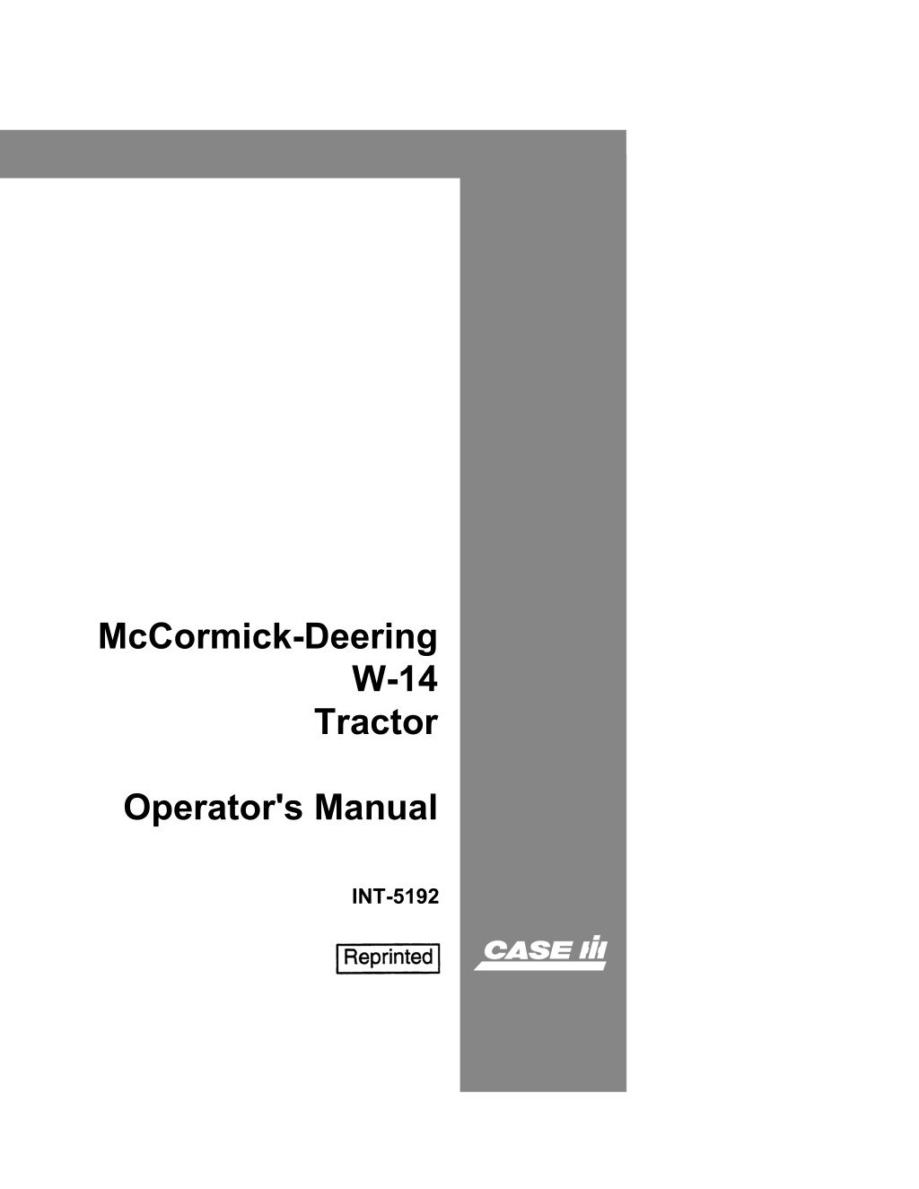 mccormick deering l.w