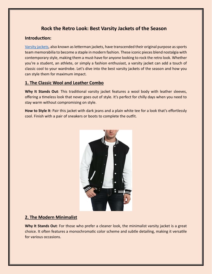 rock the retro look best varsity jackets n.w