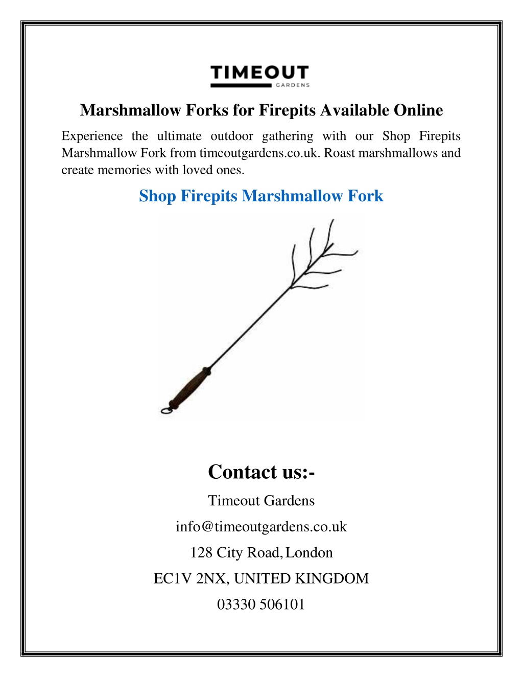 marshmallow forks for firepits available online l.w