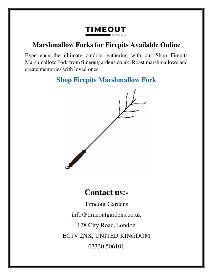 marshmallow forks for firepits available online n.w