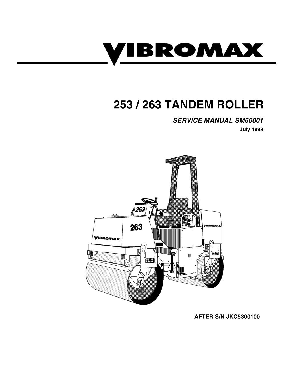 253 263 tandem roller l.w