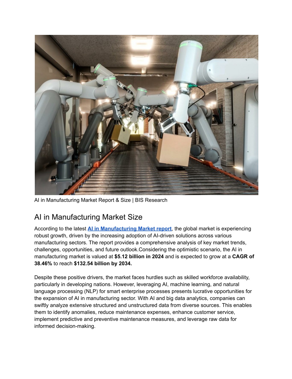 ai in manufacturing market report size l.w