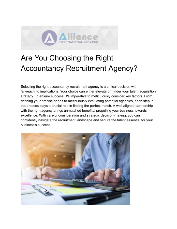 are you choosing the right accountancy n.w