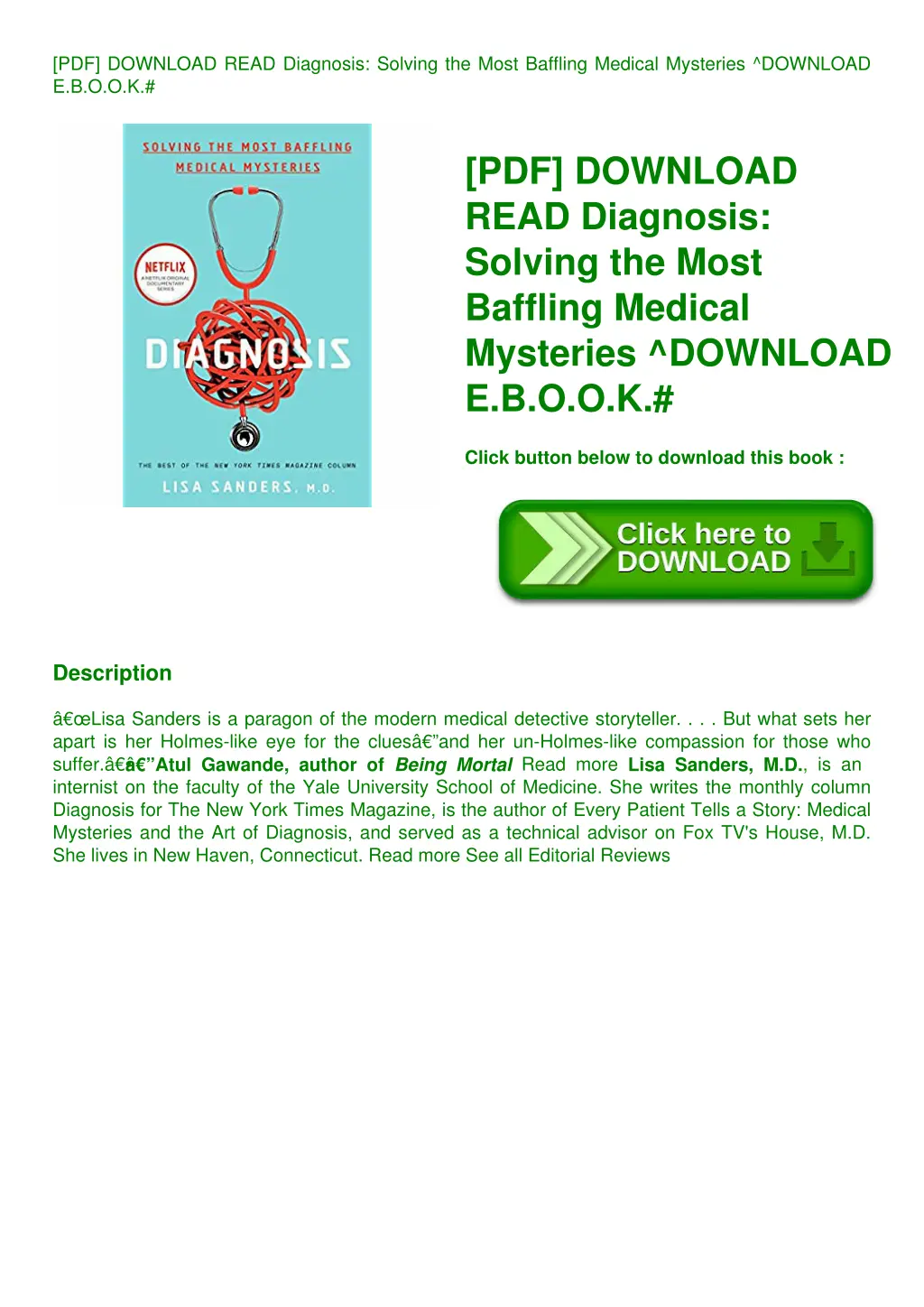 pdf download read diagnosis solving the most n.