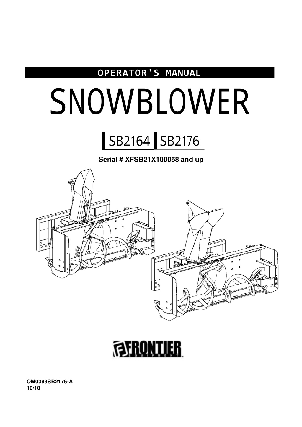 operator s manual snowblower l.w