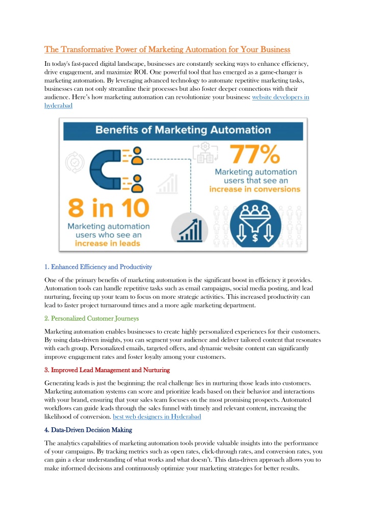 the transformative power of marketing automation n.w
