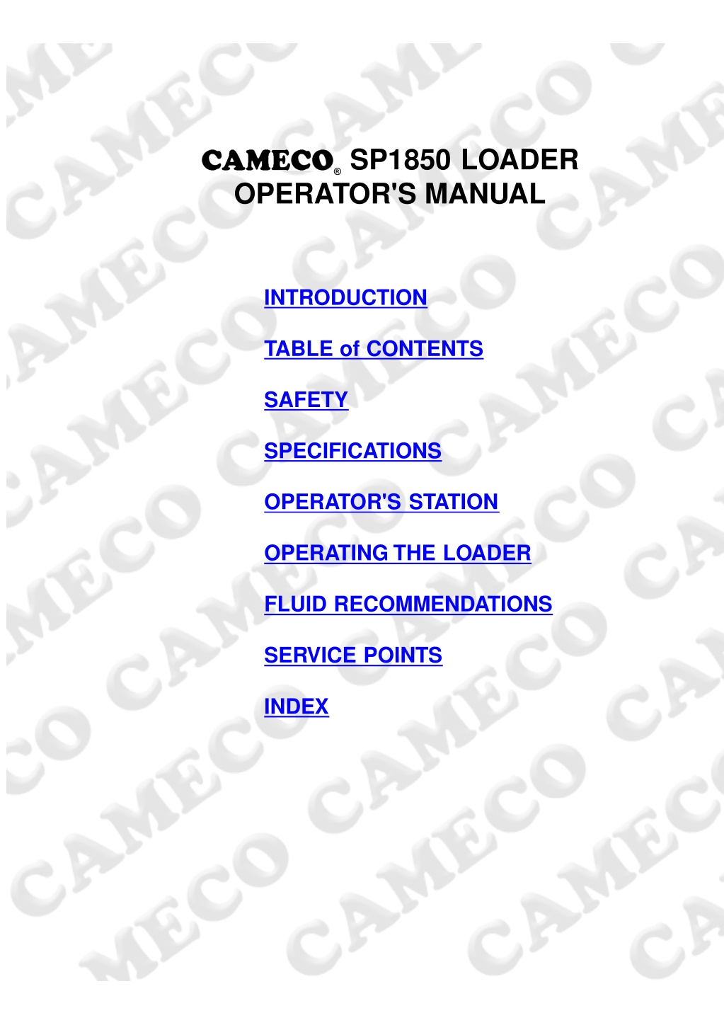 sp1850 loader operator s manual l.w