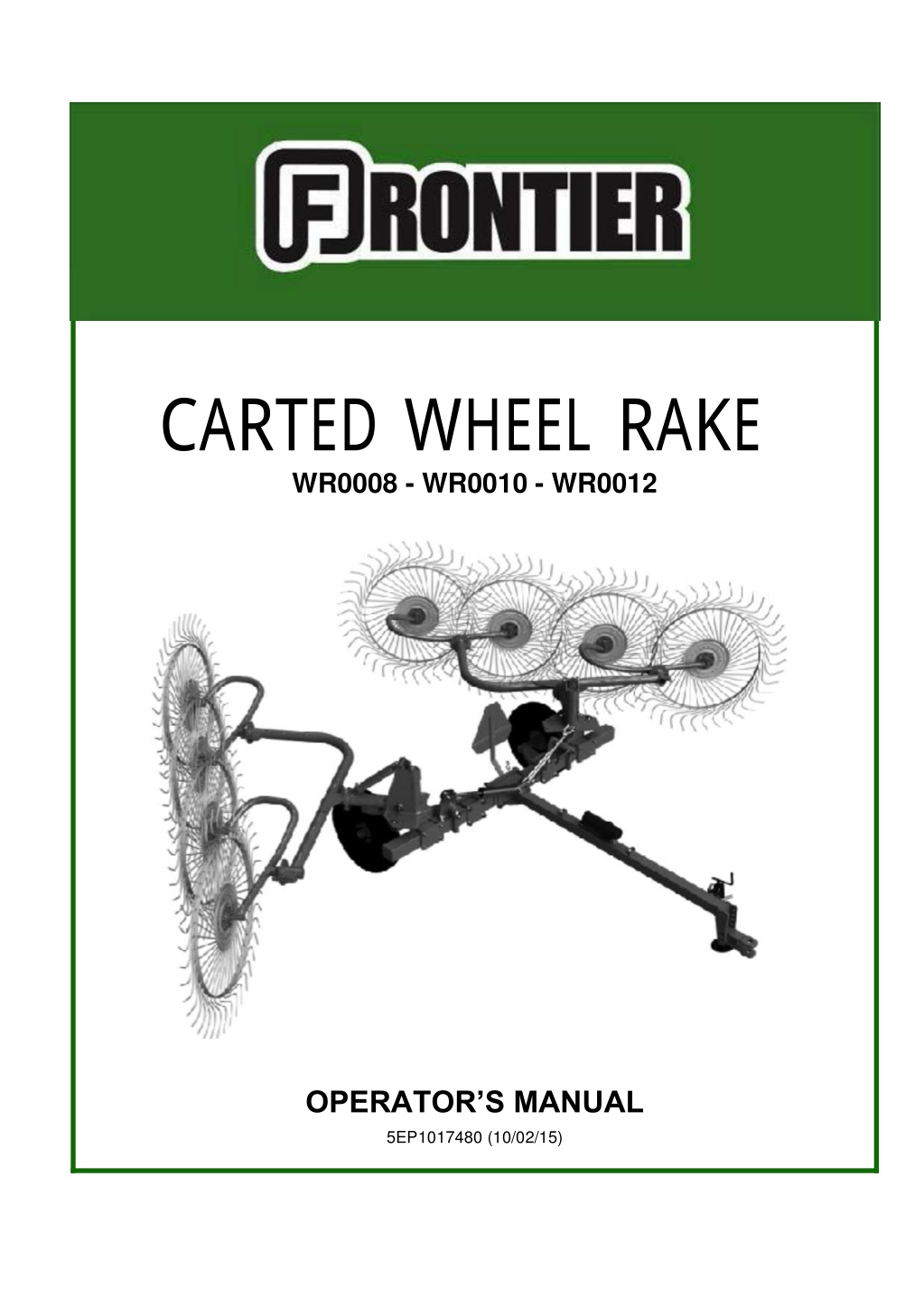 carted wheel rake wr0008 wr0010 wr0012 l.w