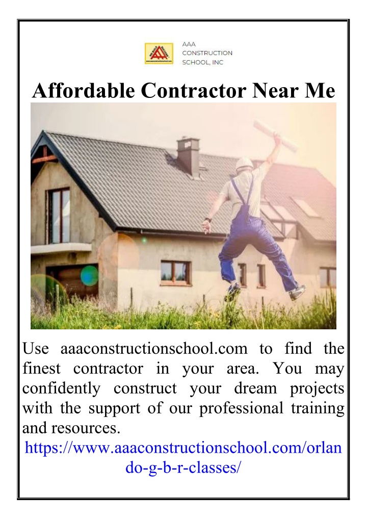 affordable contractor near me n.w