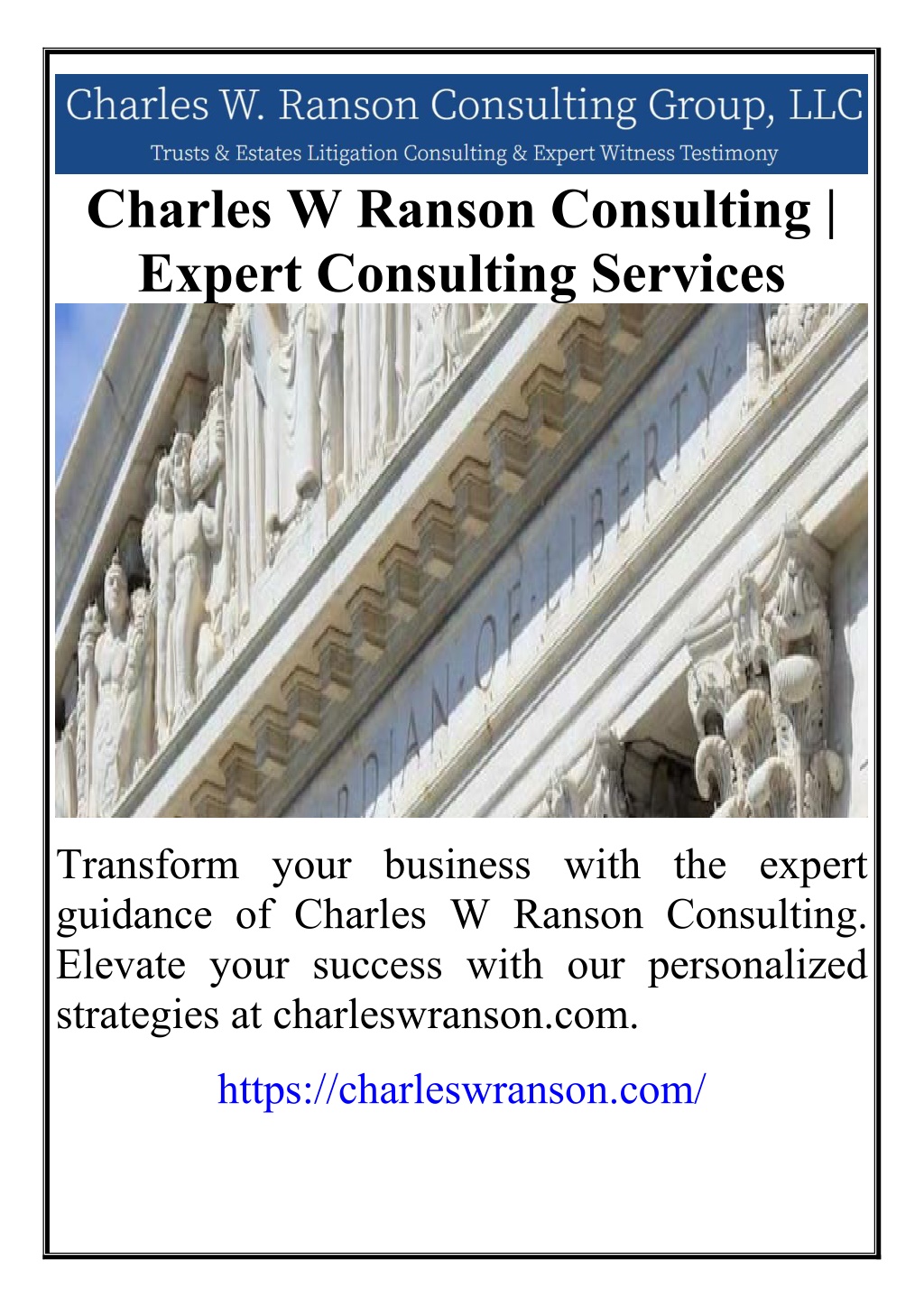 charles w ranson consulting expert consulting l.w