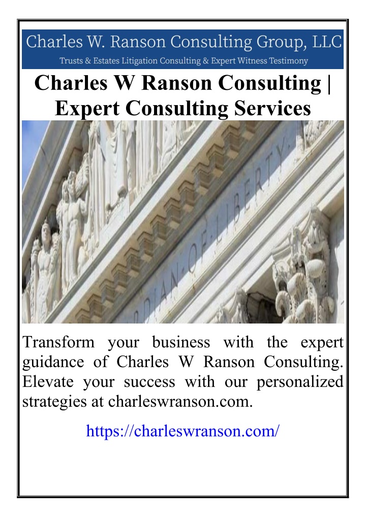 charles w ranson consulting expert consulting n.w