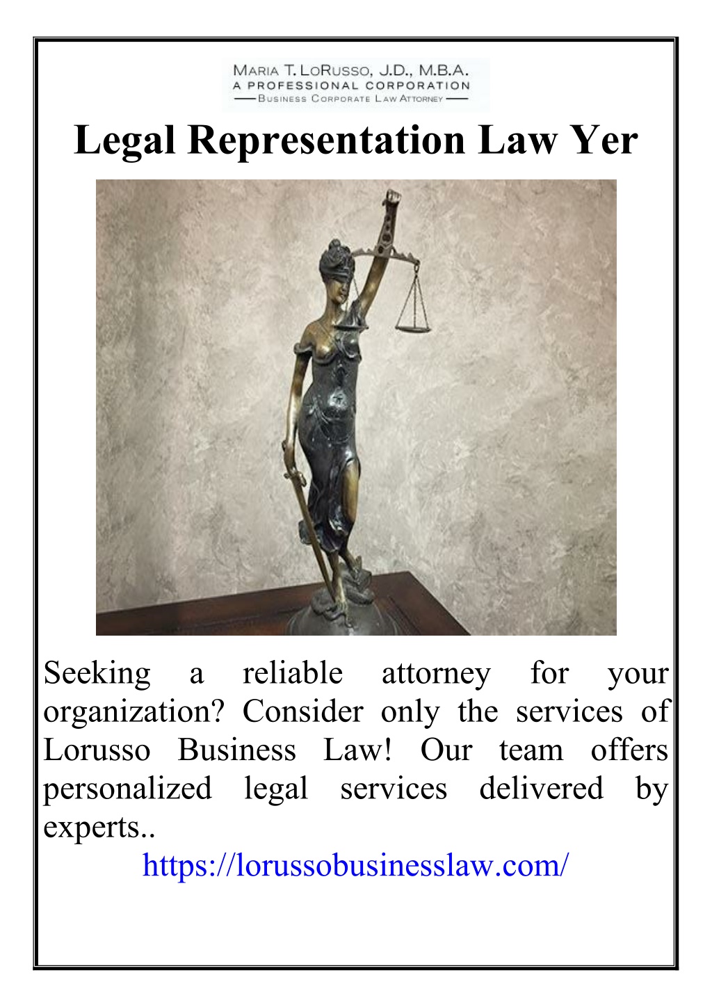 legal representation law yer l.w