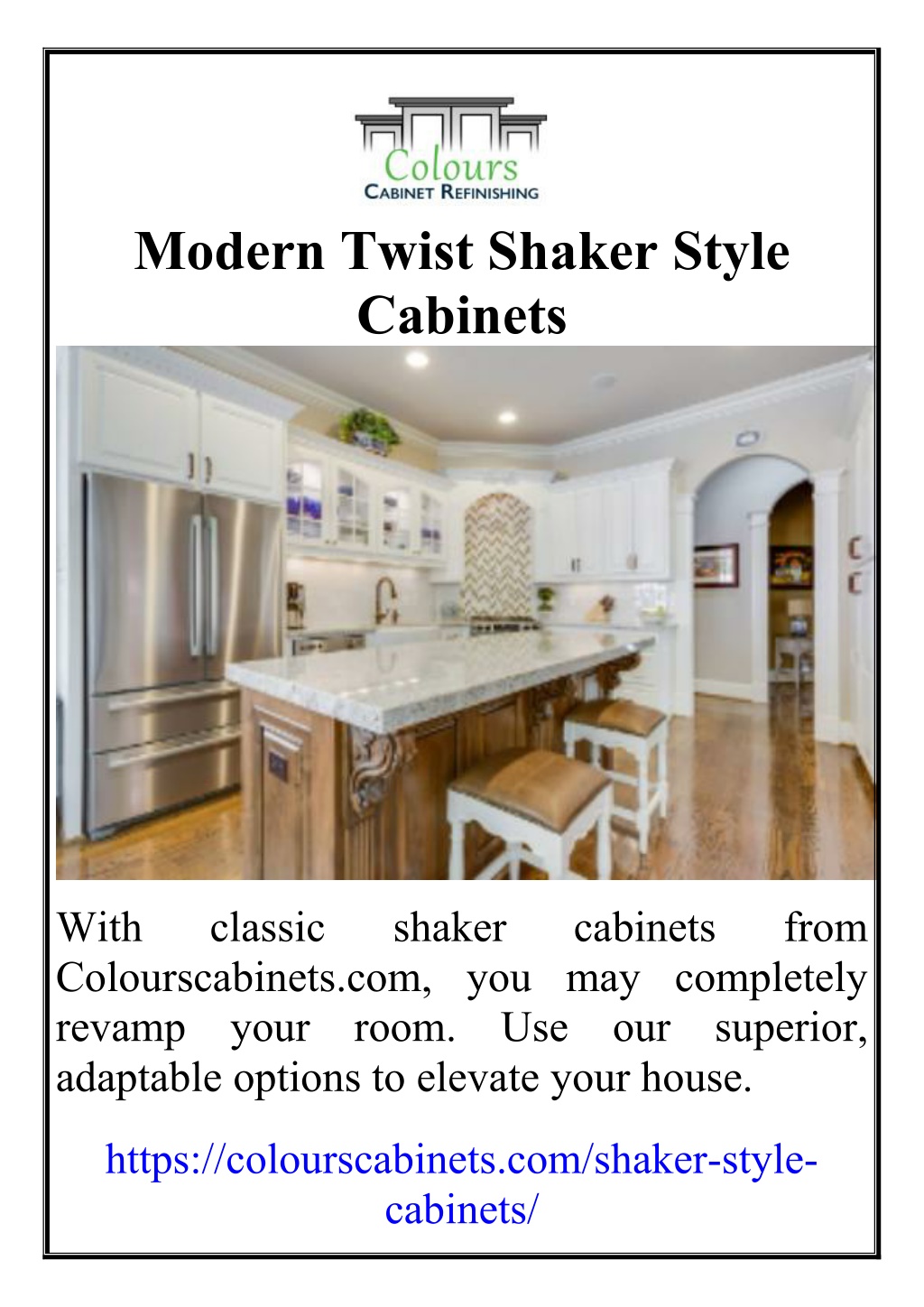 modern twist shaker style cabinets l.w