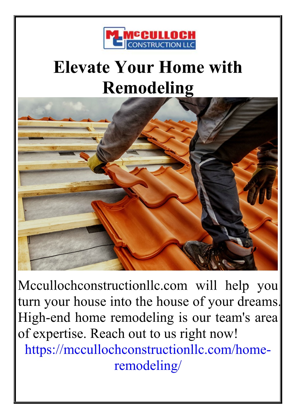 elevate your home with remodeling l.w