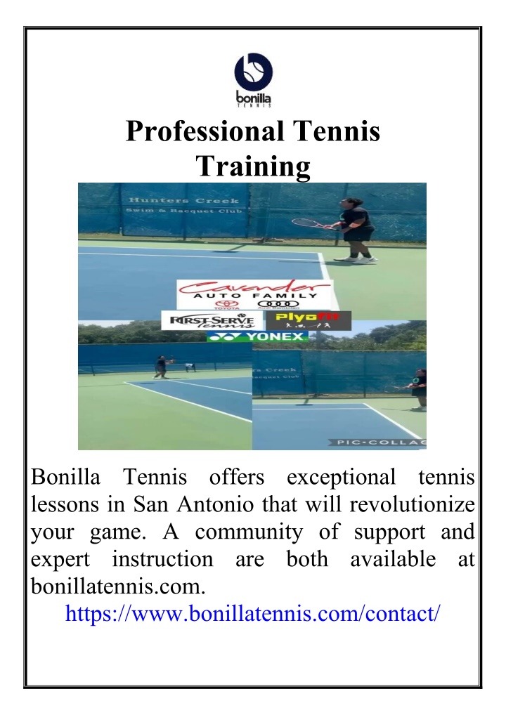 professional tennis training n.w