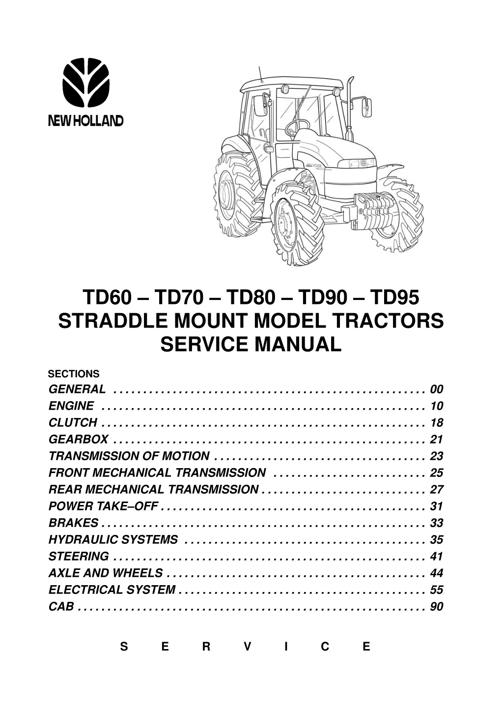 td60 td70 td80 td90 td95 straddle mount model l.w