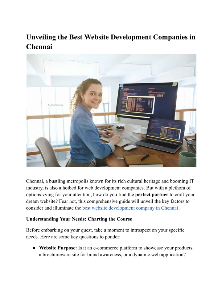 unveiling the best website development companies n.w