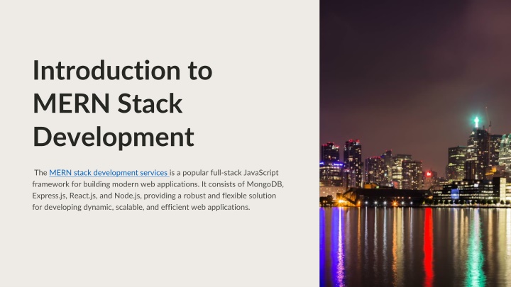 introduction to mern stack development n.w