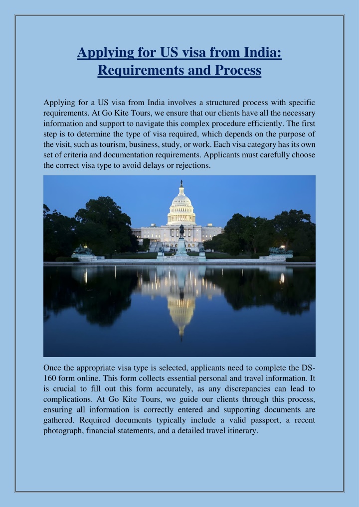 applying for us visa from india requirements n.w