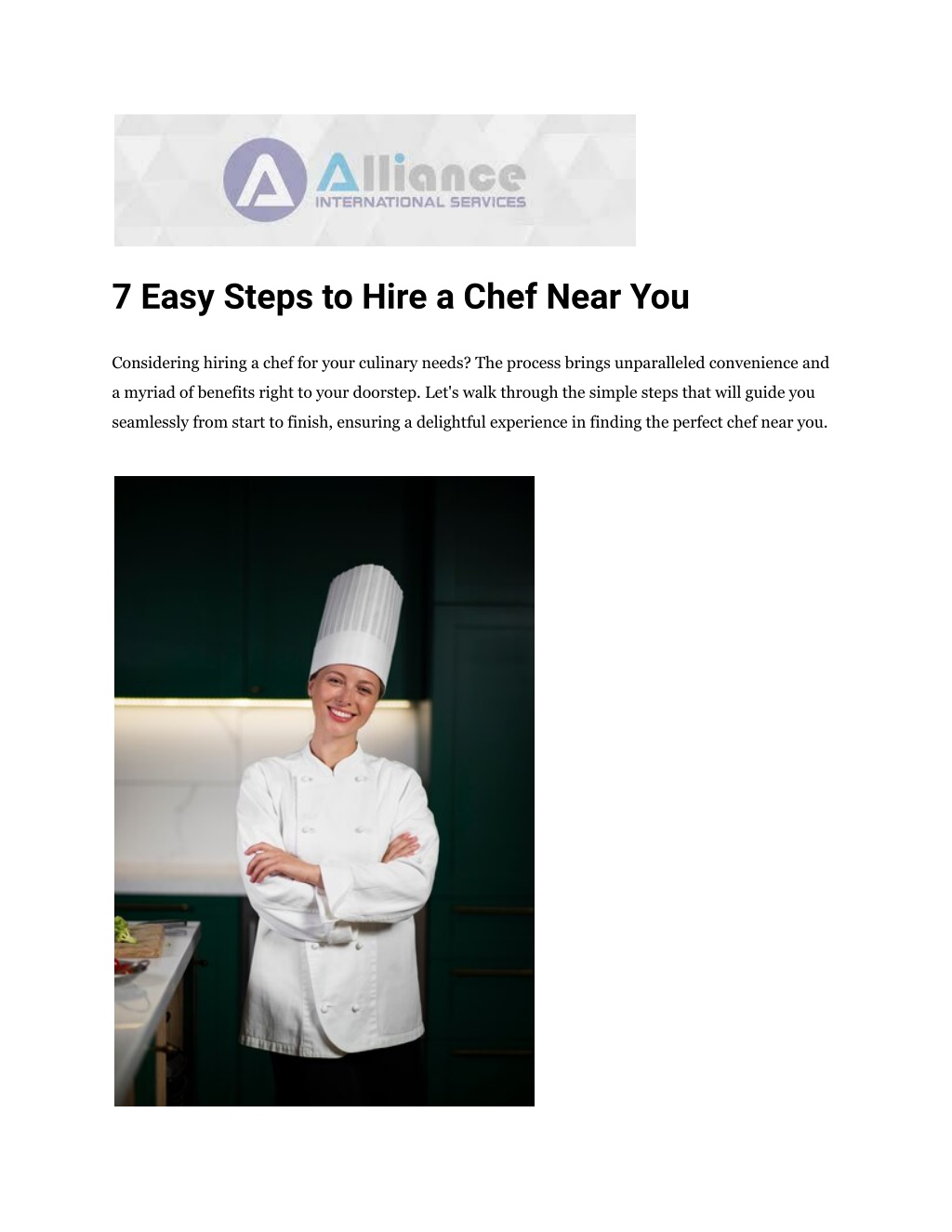 7 easy steps to hire a chef near you l.w