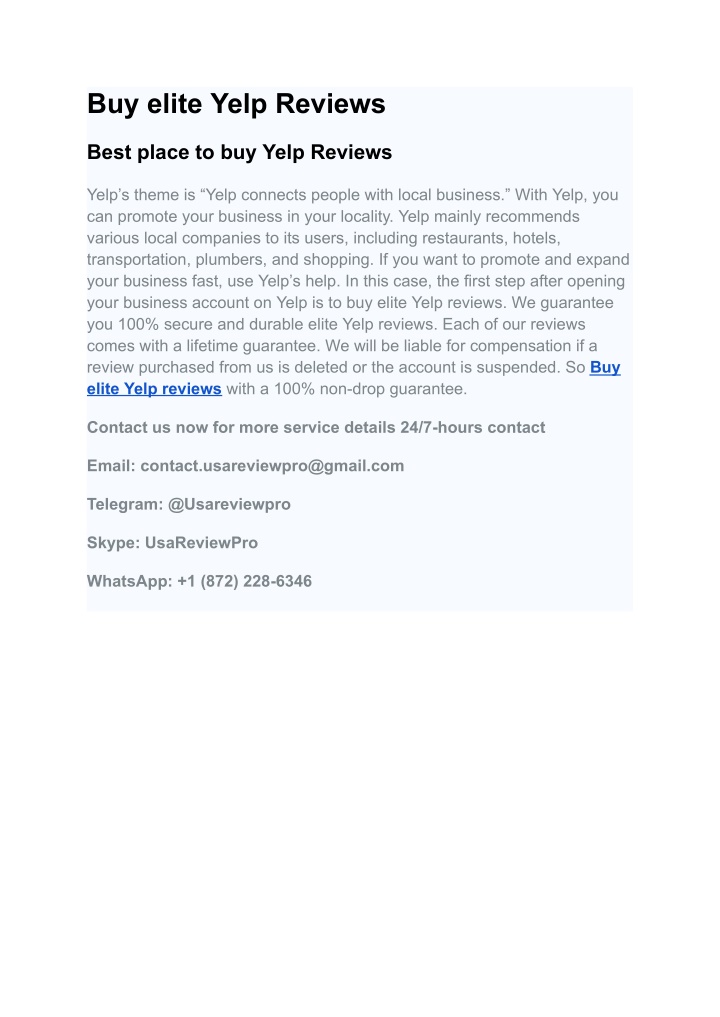 buy elite yelp reviews n.w
