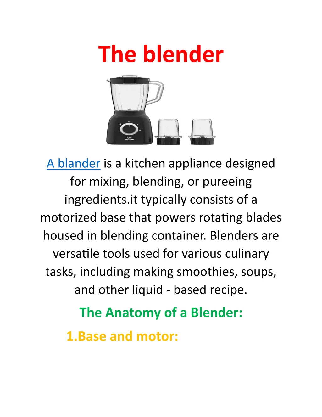 the blender n.