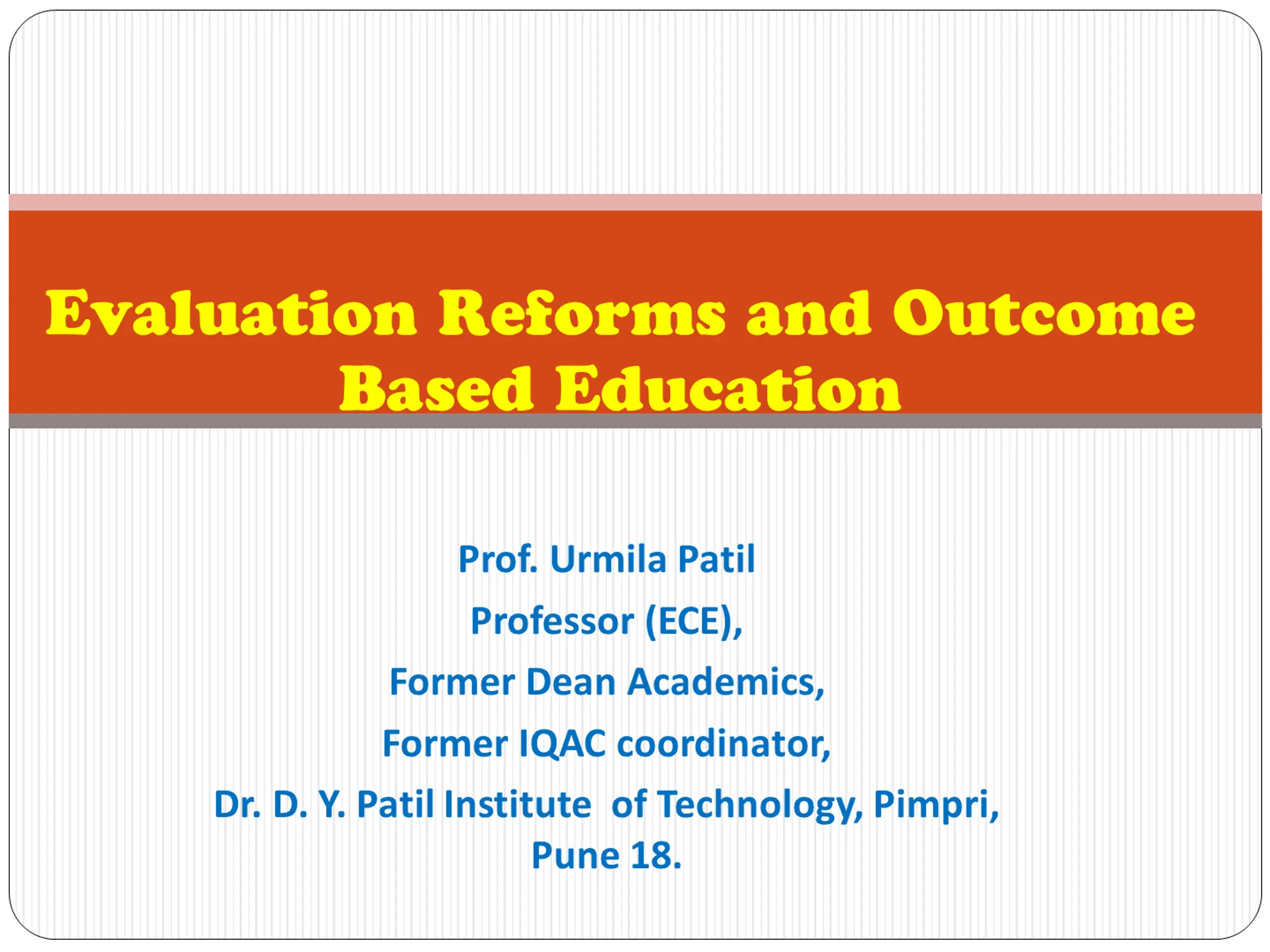 Student-Centric Outcome-Based Education