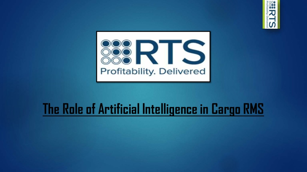 the role of artificial intelligence in cargo rms l.w