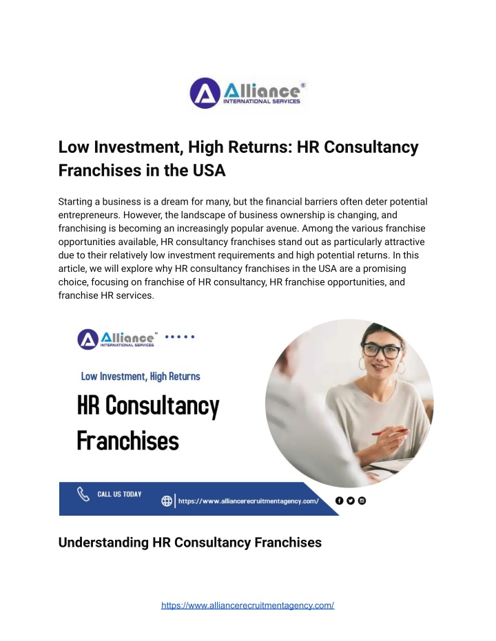 low investment high returns hr consultancy n.w
